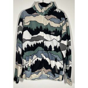 FREE NATURE gorpcore mountain zip-up fleece jacket L Wyoming skiing streetwear